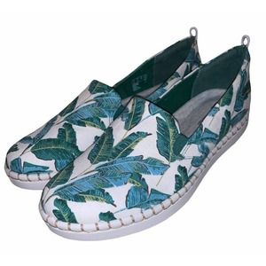 CLOUDSTEPPERS by Clarks  *NWOT*  Slip-On Shoes Palm Tree Print  - 7.5